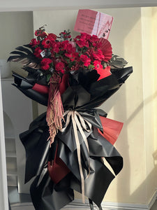 Grand Opening Flower Stand - Red/Black