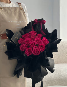 Shocking Pink Roses Bouquet